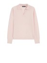 Polo in lana e cachemire rosa