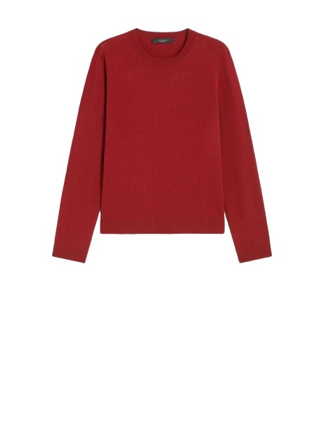 Maglia in filato di seta e lana rosso