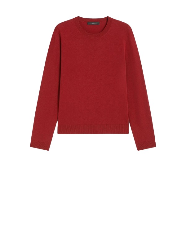 Red Silk and Wool Sweater