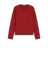 Maglia in filato di seta e lana rosso