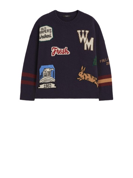 Maglia over in filato di lana