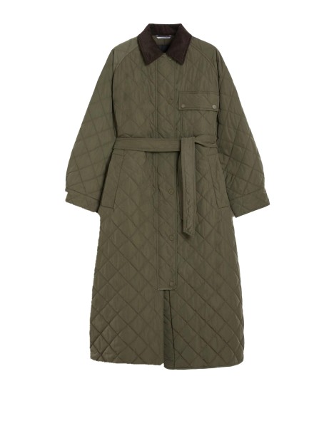 Cappotto in taffetà antigoccia lungo con cintura