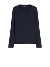 T-shirt basic in jersey stretch blu
