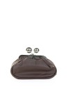 Pochette Pasticcino Bag medium in nappa lucida cioccolato