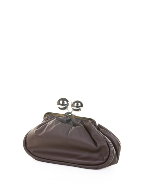 Pochette Pasticcino Bag medium in nappa lucida cioccolato 2