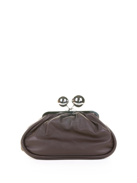 Pochette Pasticcino Bag medium in nappa lucida cioccolato