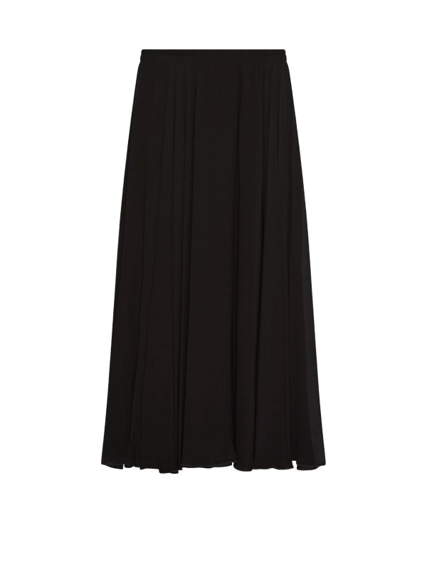 Gonna lunga nera in viscosa