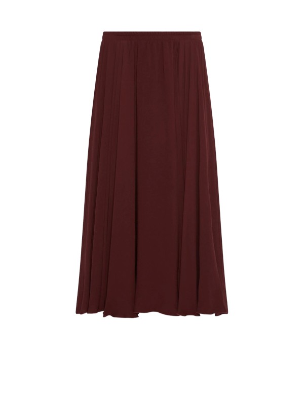 Gonna lunga bordeaux in viscosa