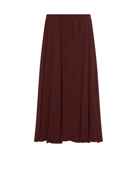 Gonna lunga bordeaux in viscosa