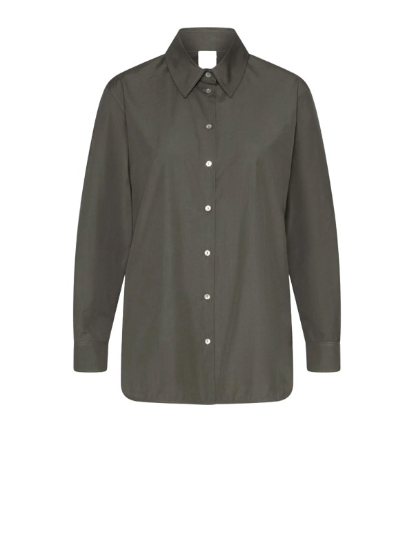 Camicia donna oliva in cotone