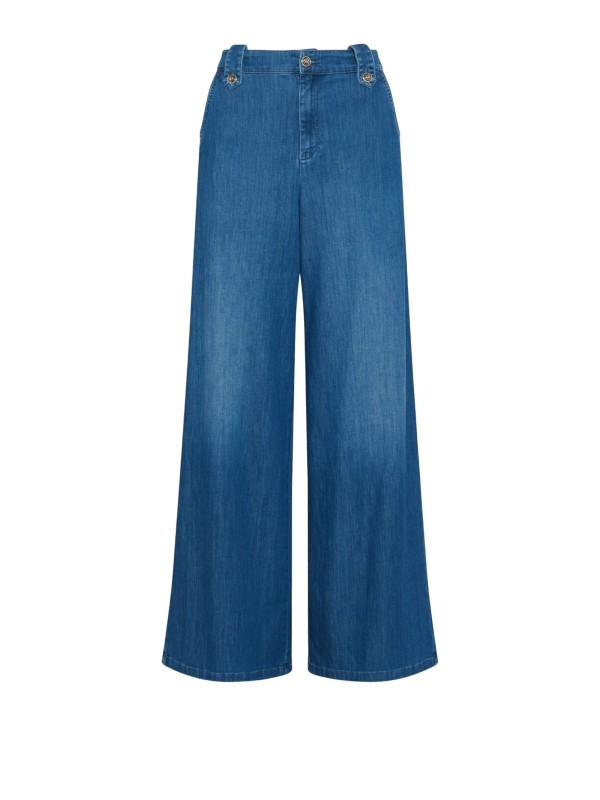 Jeans donna a vita alta wide leg Jeans donna a vita alta wide leg