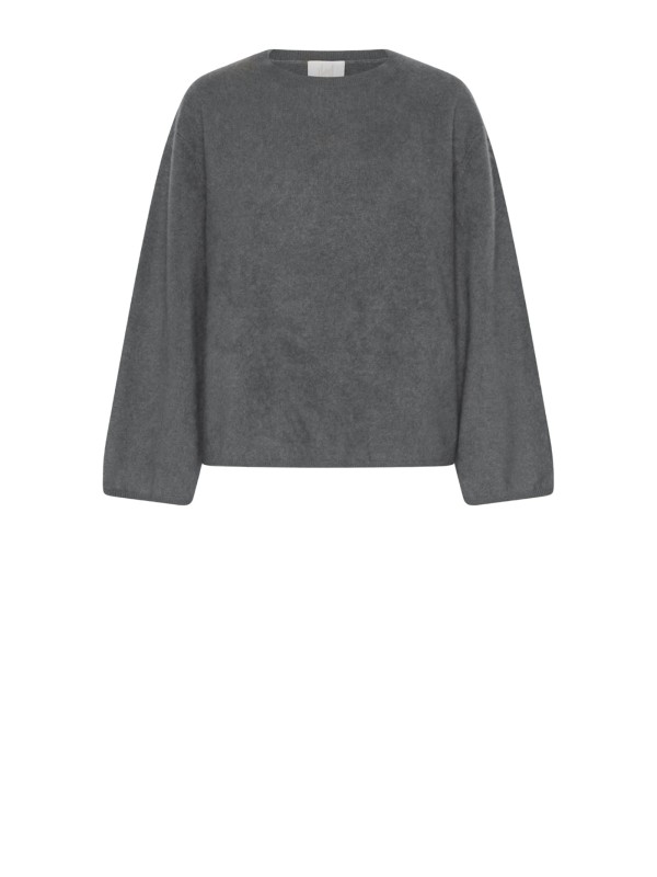 Maglia girocollo oliva lana cachemire