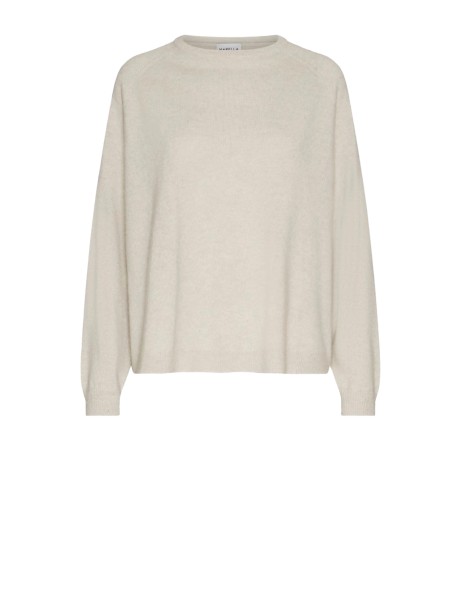 Maglia girocollo sabbia lana cachemire