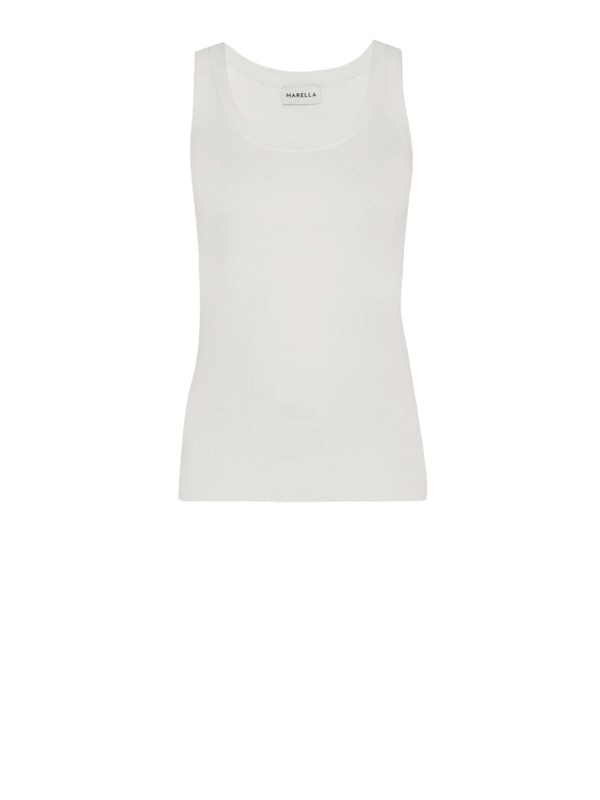 Top donna bianco in viscosa