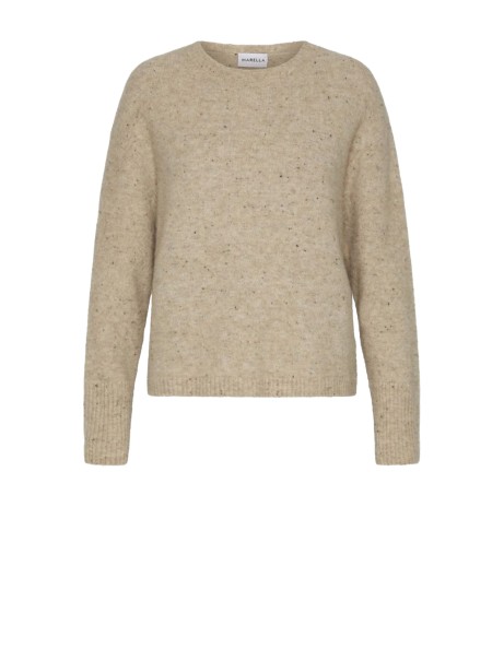 Maglia girocollo cammello donna