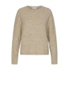 Maglia girocollo cammello donna