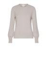 Maglia girocollo panna donna