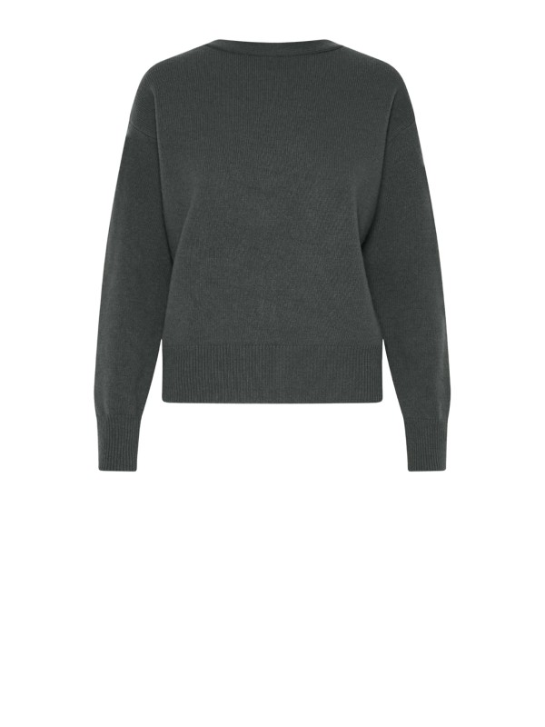 Maglia girocollo oliva donna