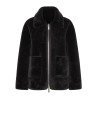 Pelliccia antracite corta con zip