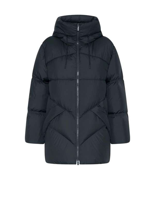 Piumino donna antracite trapuntato con zip