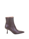 Stivaletto borgogna in pelle