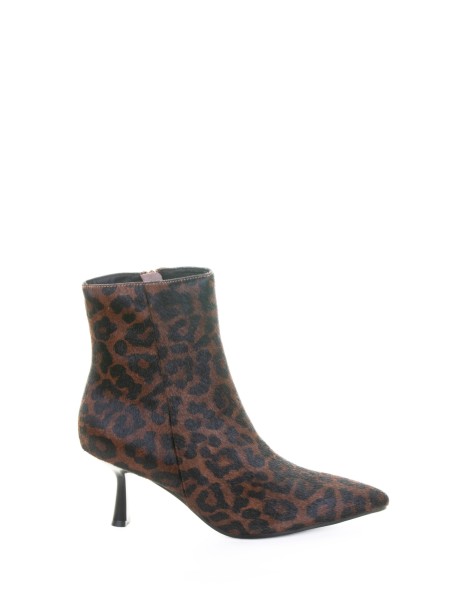 Leopard Leather Ankle Boot