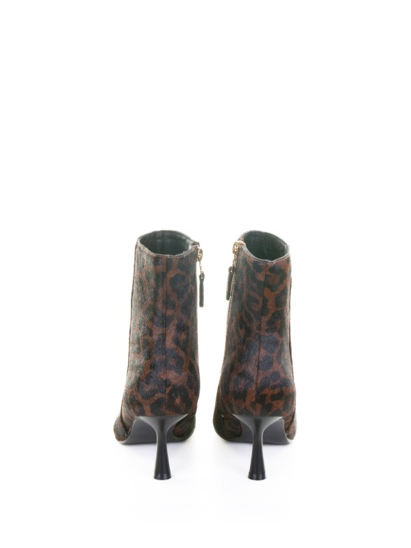 Leopard Leather Ankle Boot