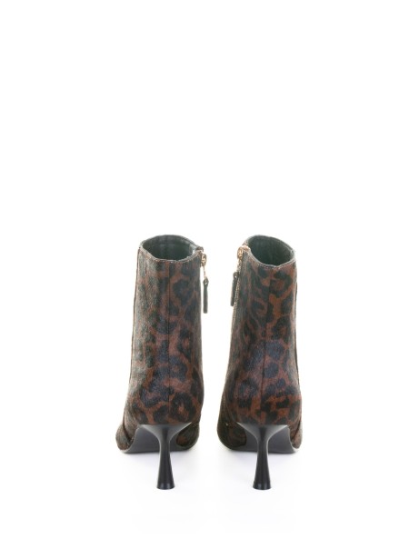 Leopard Leather Ankle Boot
