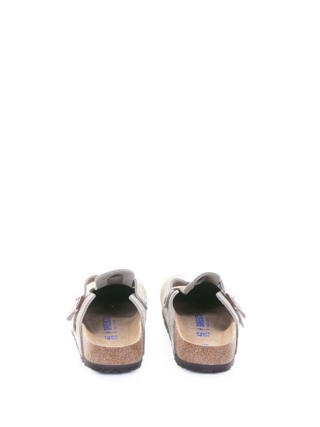 Ciabatta Boston tortora in suede uomo