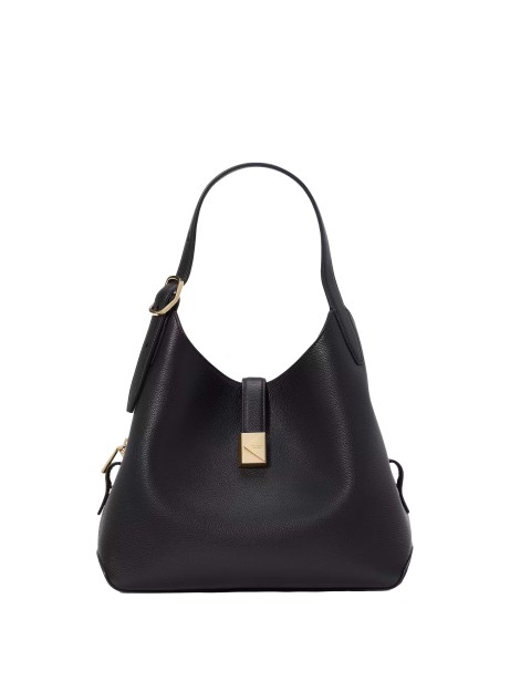 Borsa a tracolla media Deco nera