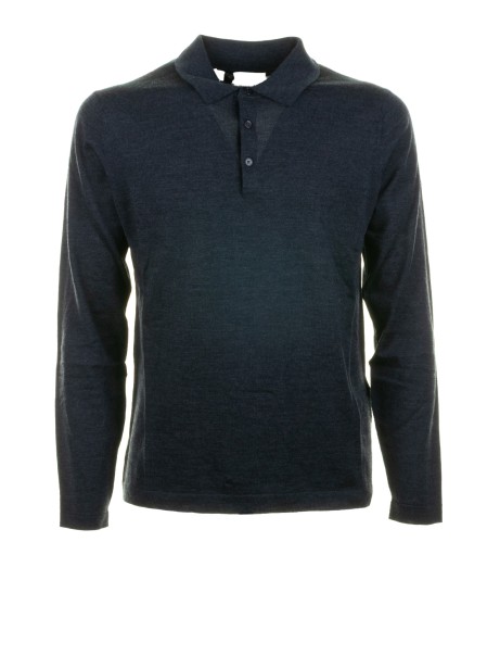 Maglioncino a polo grafite uomo