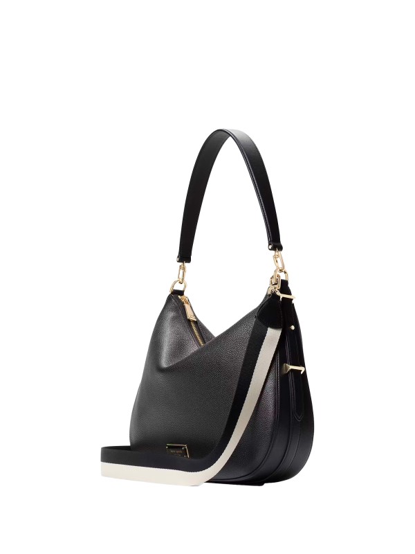 Borsa hobo grande Liv nera in pelle