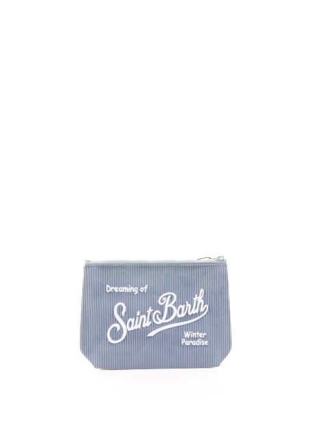 Pochette Aline a coste blu