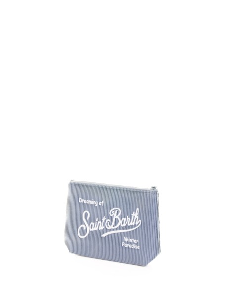 Pochette Aline a coste blu