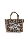 Borsa a mano Colette Felt in misto lana leopardata
