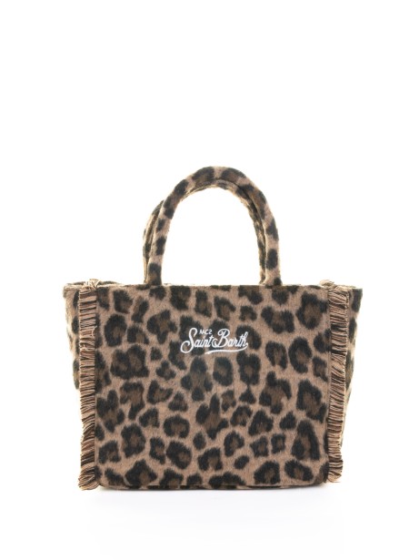 Borsa a mano Colette Felt in misto lana leopardata