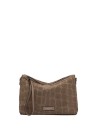 Pochette Nora in pelle scamosciata effetto cocco
