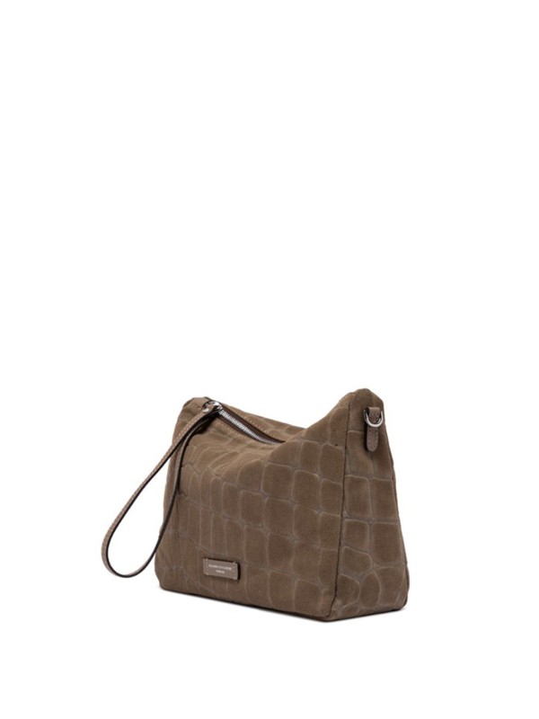 Pochette Nora in pelle scamosciata effetto cocco