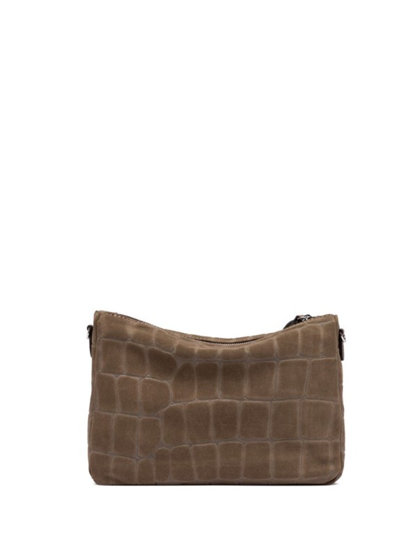 Pochette Nora in pelle scamosciata effetto cocco