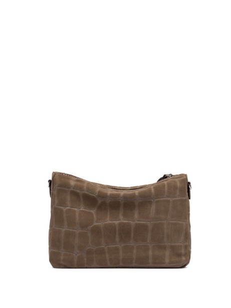 Pochette Nora in pelle scamosciata effetto cocco