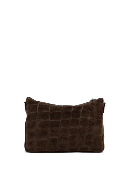 Pochette Nora in pelle scamosciata effetto cocco