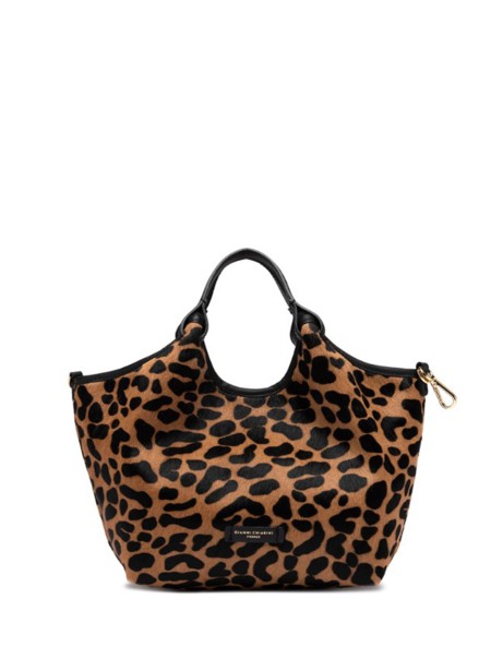 Borsa doppiomanico Dua in pelle effetto cavallino