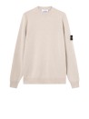 Maglia girocollo beige con patch logo