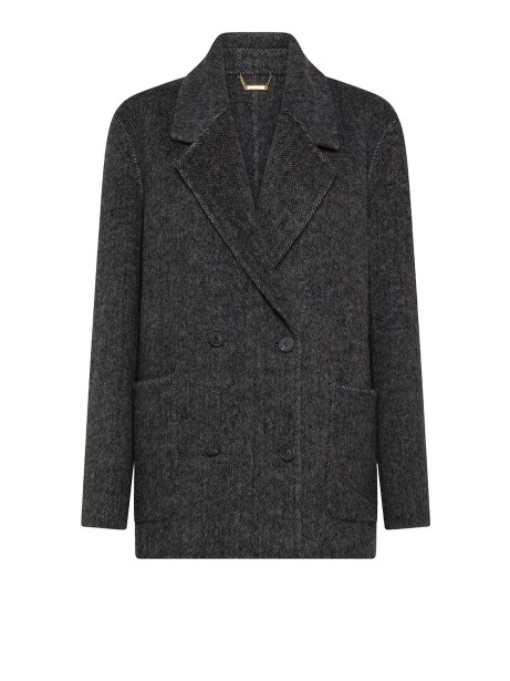 Cappotto doppiopetto donna grigio