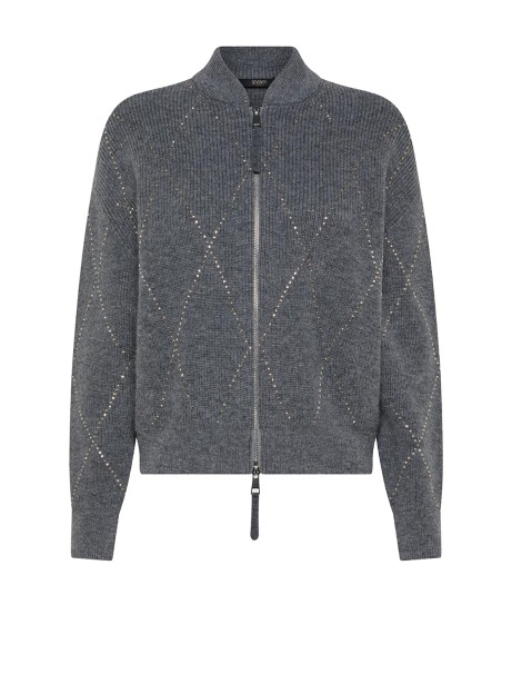 Giubbino grigio donna con zip