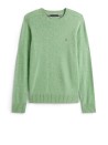Maglia girocollo verde con mini logo