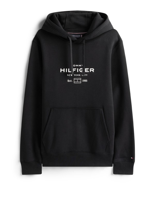 Felpa girocollo nera uomo