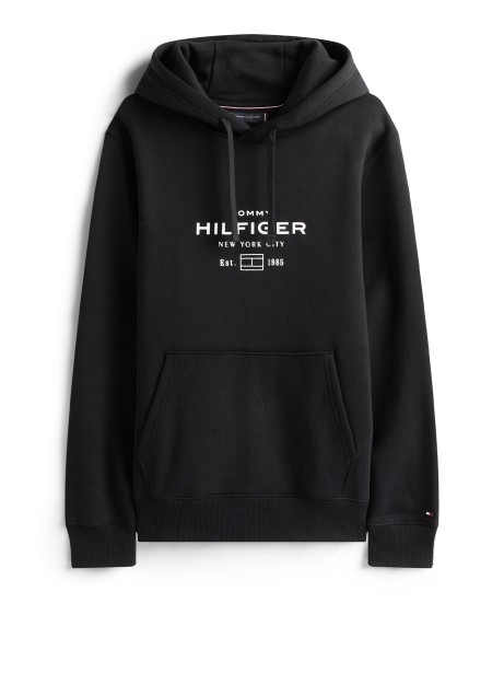 Felpa girocollo nera uomo