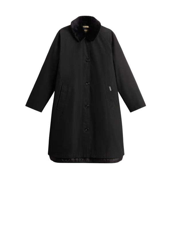 Piumino lungo nero donna