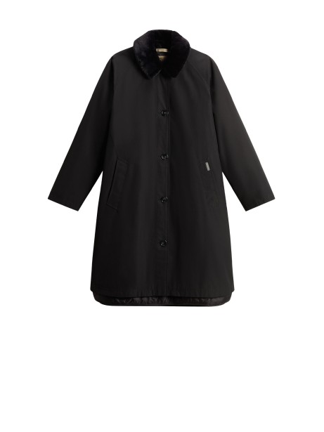 Piumino lungo nero donna